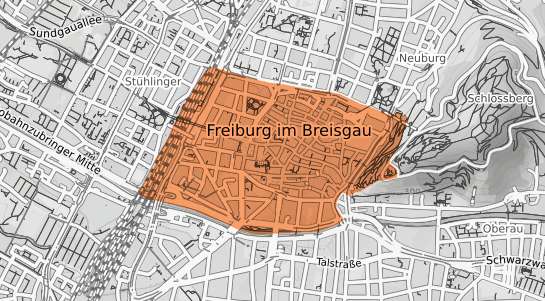 Mietspiegelkarte Freiburg im Breisgau Altstadt